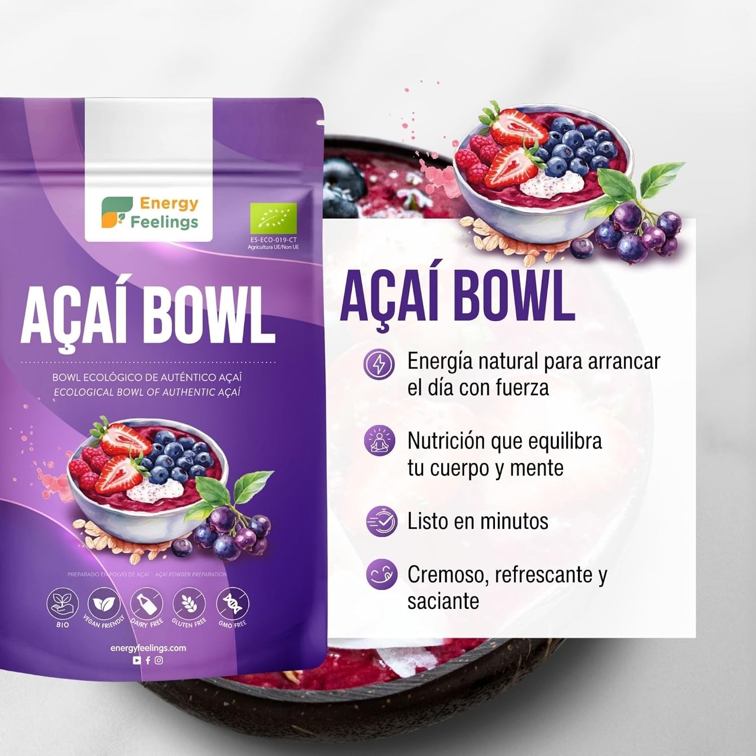 Detalle 1 de Energy Feelings Mix Açaí 500g 🍧