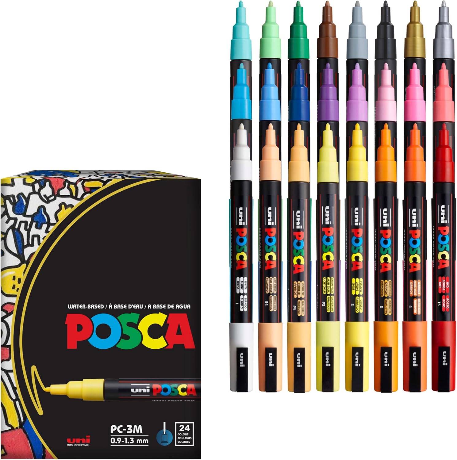 Detalle de POSCA Acrylic Paint Markers, 3M Fine Point