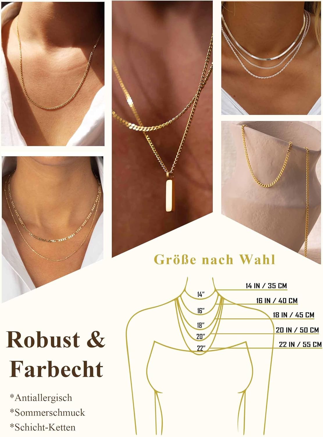 Thumbnail 2 de DORANA Cuban Link Kette aus 925 Sterling Silber, plattiert – 3 mm, Damen, 16–24 Zoll