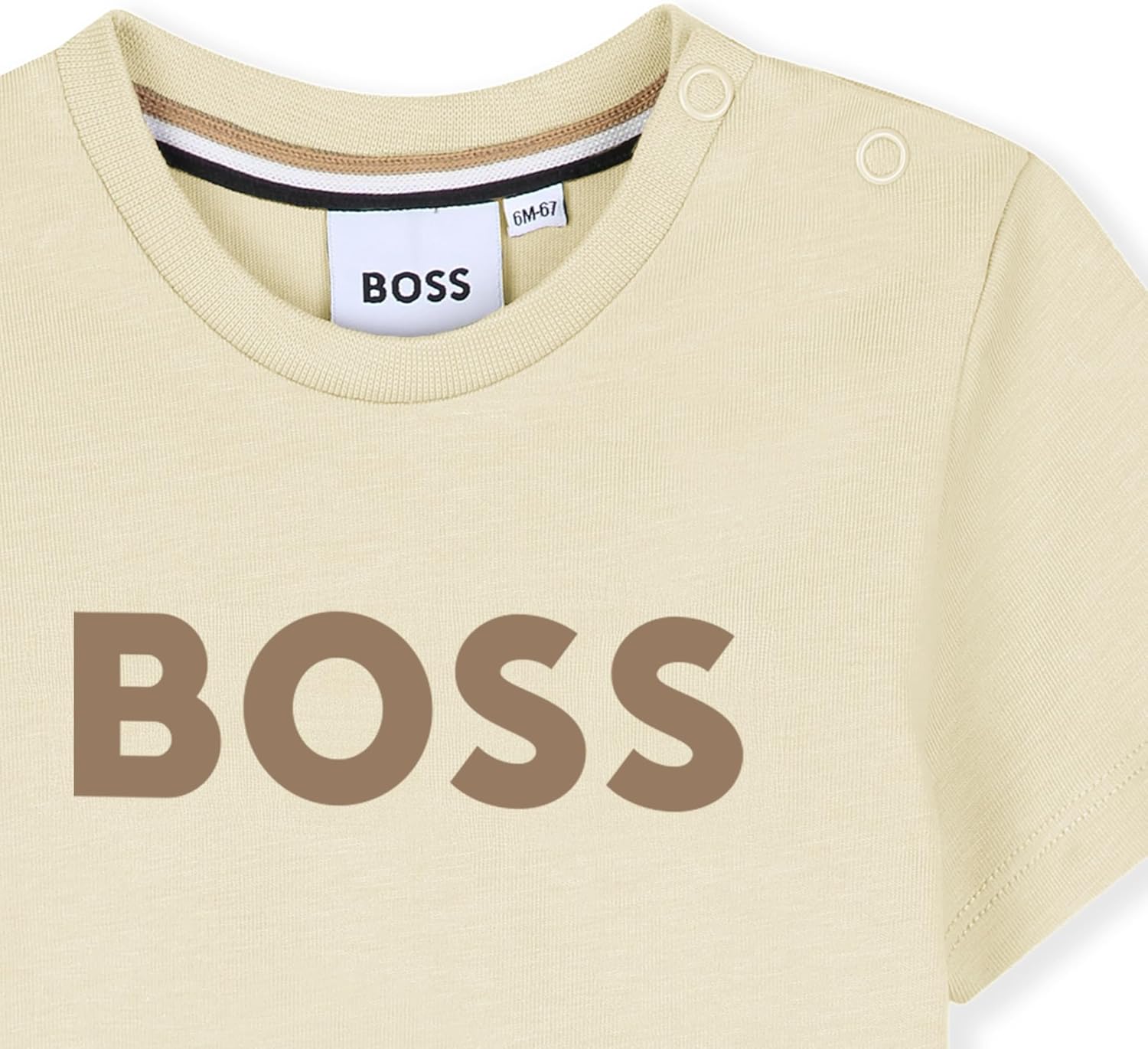 Thumbnail 2 de BOSS T-Shirt Bimbo: maglietta in cotone con chiusura spalla e logo BOSS
