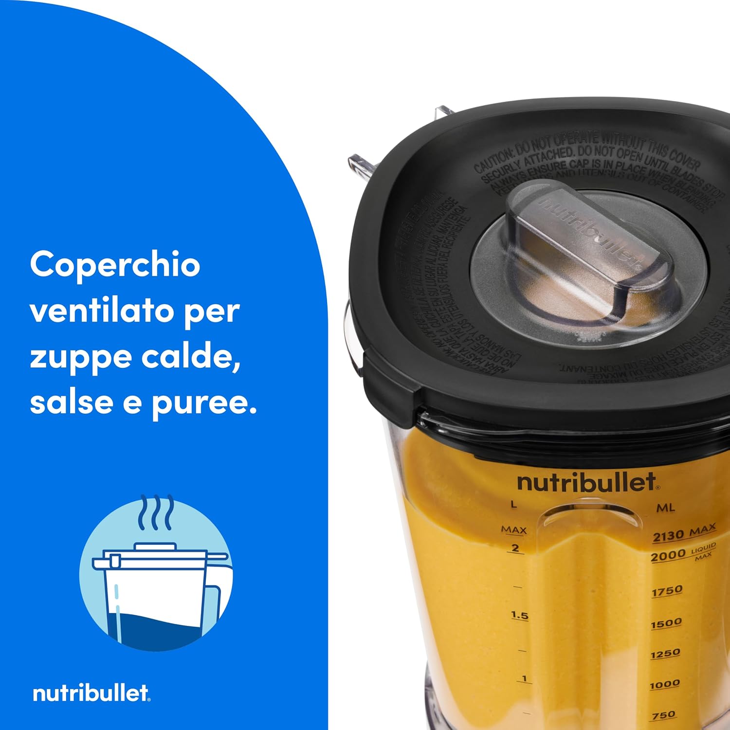 Thumbnail 6 de nutribullet Power Core Blender NBF430MB: Frullatore XL 2,1 L per smoothies cremosi e ghiaccio tritato