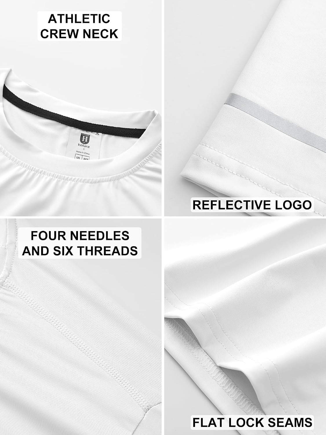 Detalle de Men's Rash Guard UPF 50+ Sun Protection T-Shirt (Short/Long Sleeve) – Lightweight Quick-Dry