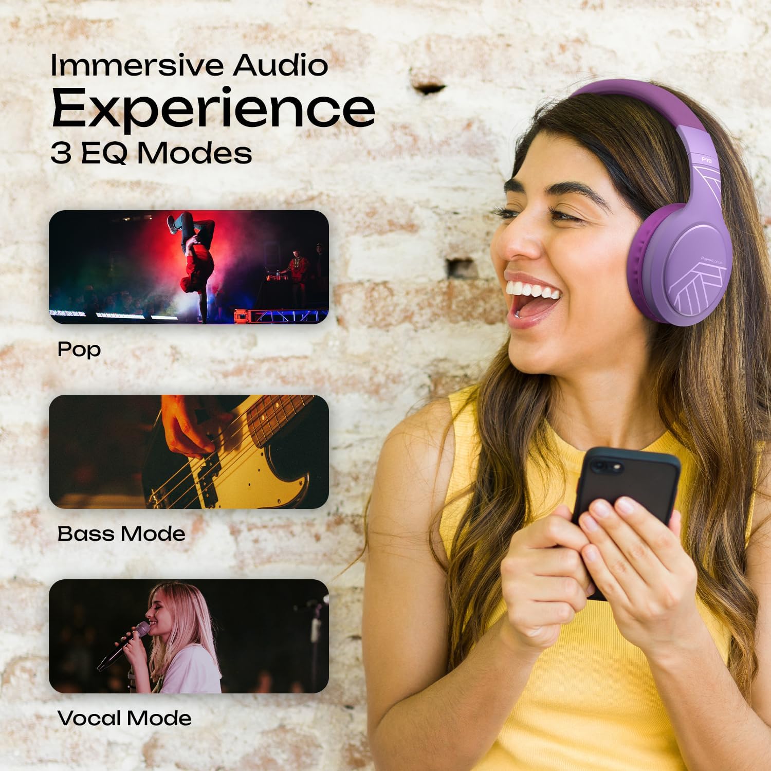 Detalle 2 de PowerLocus P19 Casque Bluetooth 60 heures