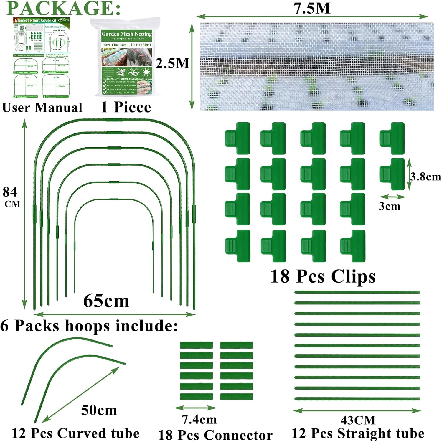 Thumbnail 4 de WYRJXYB Garden netting kit 3 x 9m