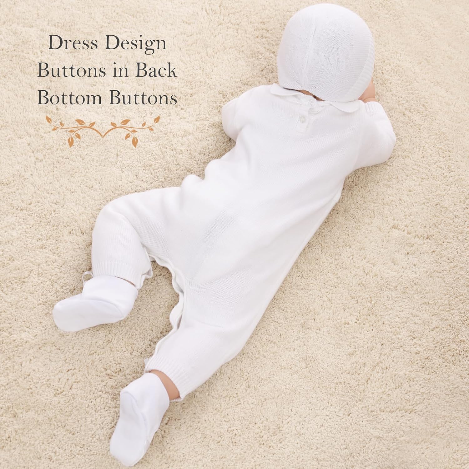 Thumbnail 2 de Booulfi Baptism Outfit for Boys White Romper