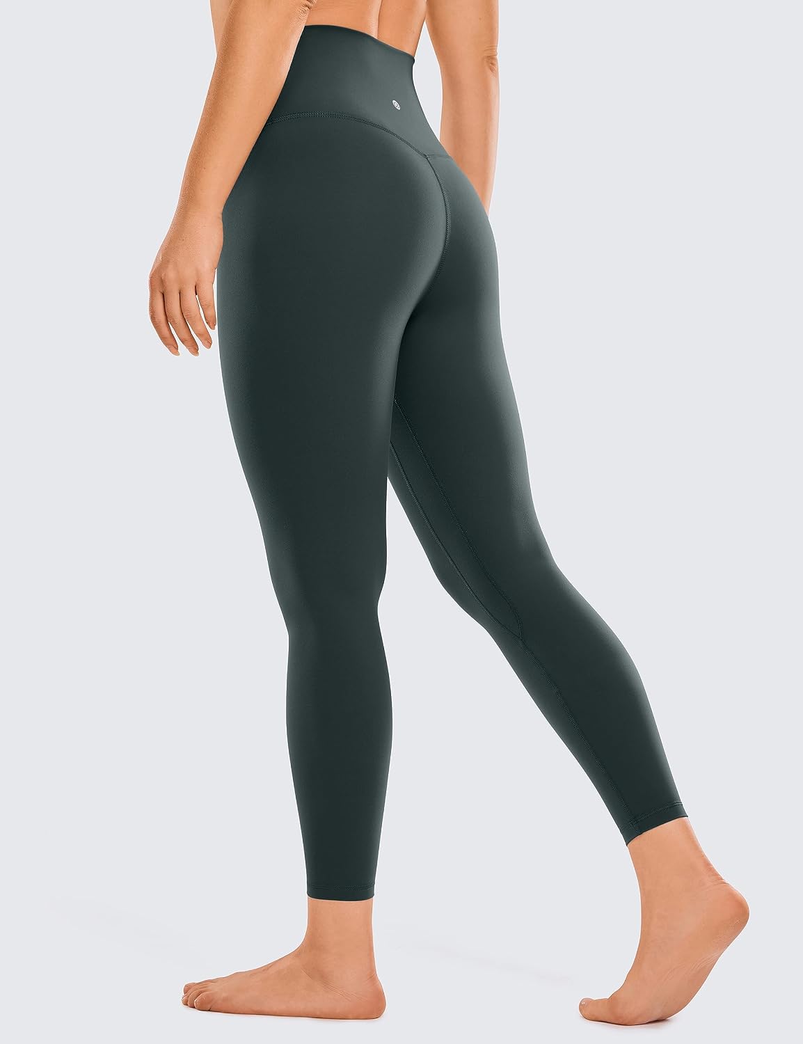 Detalle de CRZ YOGA Femmes Brushed Naked Feeling – Leggings taille haute 7/8 pour yoga et sport