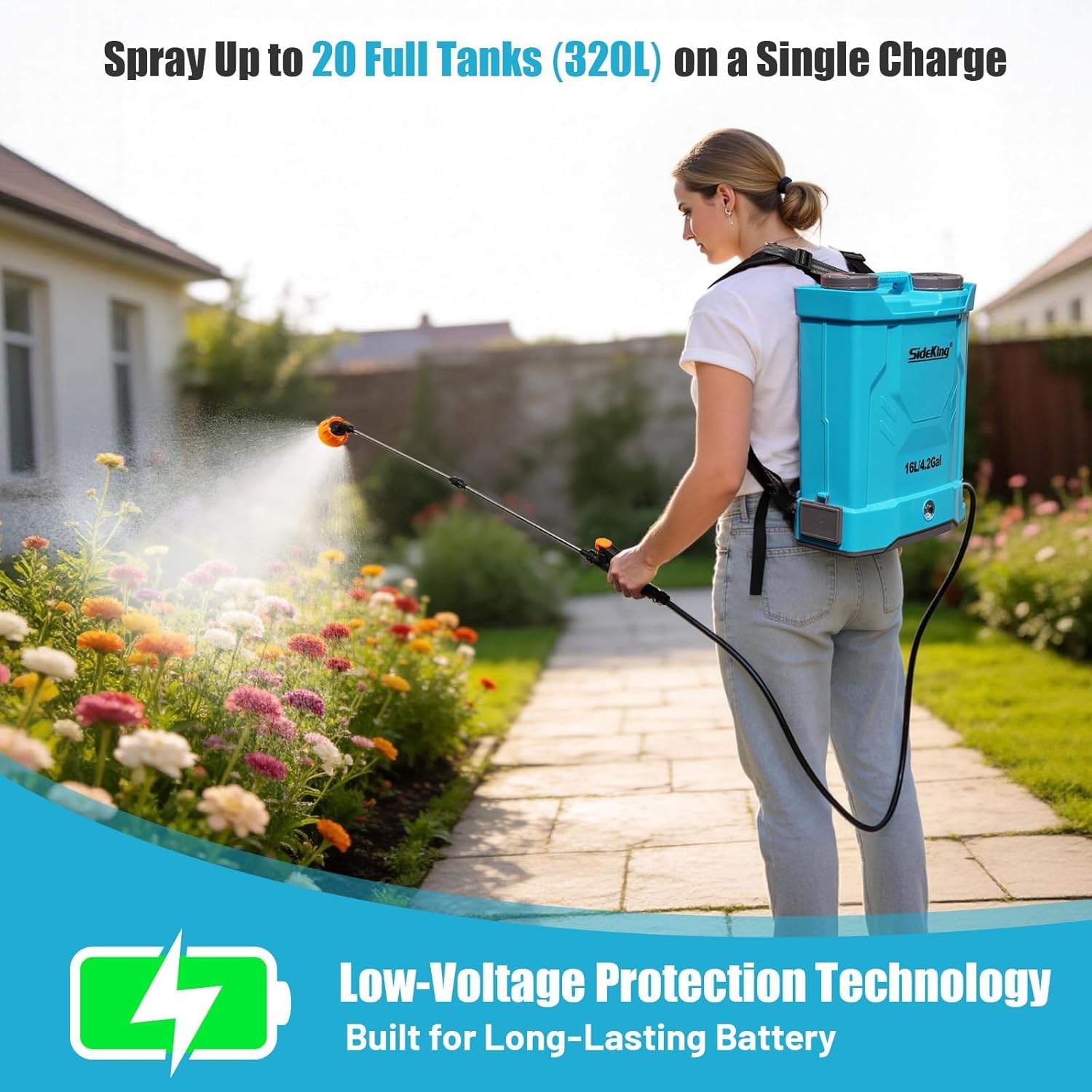 Thumbnail 2 de SideKing Knapsack Sprayer 16L — Electric Backpack Sprayer for Gardens