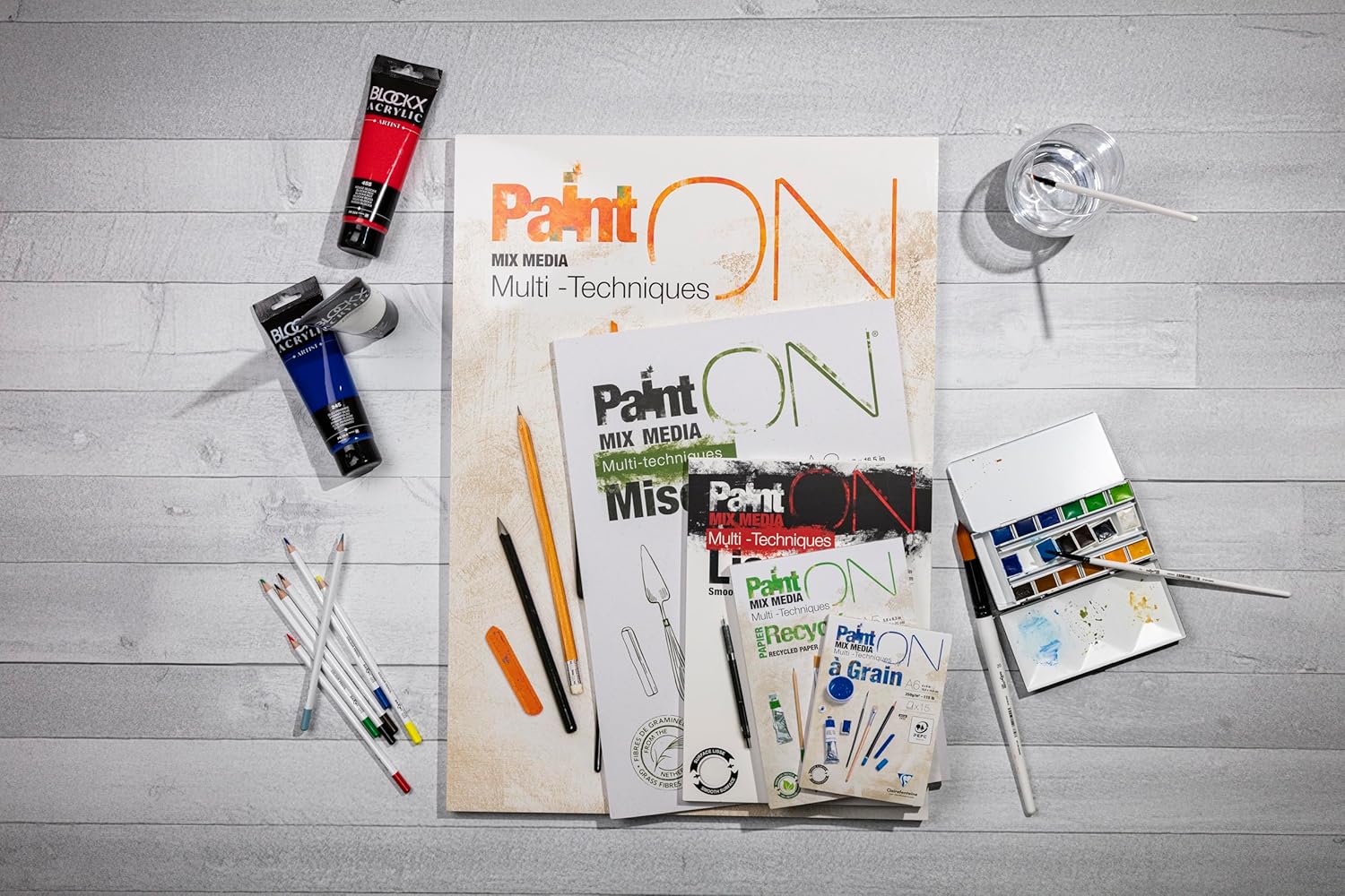 Thumbnail 5 de Clairefontaine 975730C Bloc Collé PaintON Multi-techniques – 25 feuilles A3 250 g, surface lisse