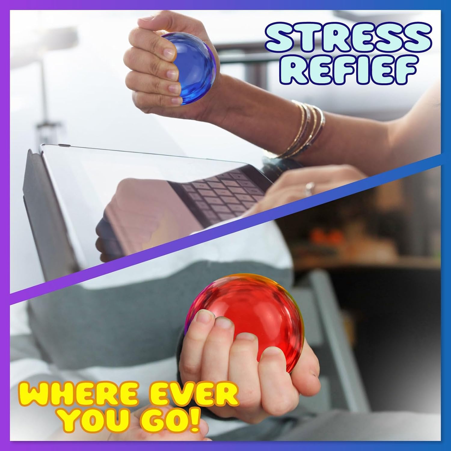 Thumbnail 6 de Stress Balls for Adults 18-Pack XL fidget balls