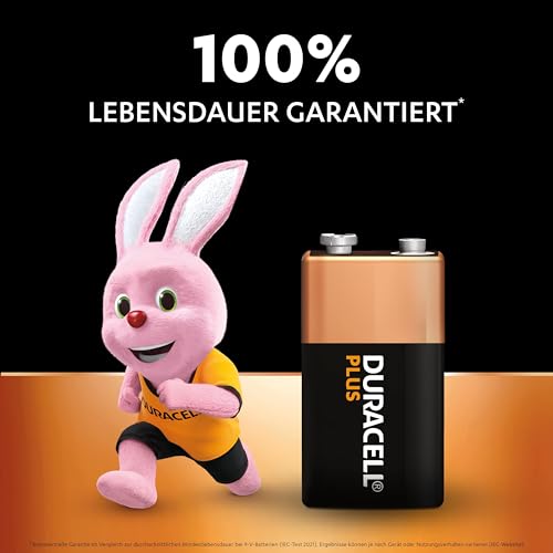 Detalle de DURACELL Plus 9V Alkaline-Blockbatterie (4 Stück) 6LR61