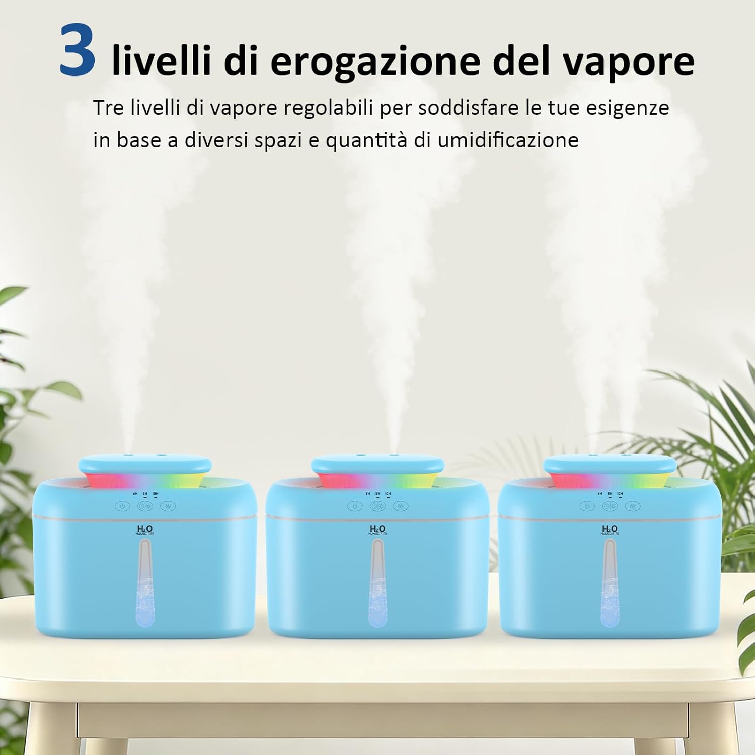 Thumbnail 5 de LKV Umidificatore 2L per Ambiente Bambini con Ugello a Due Vie, Spegnimento Automatico, Timer e Luce Notturna