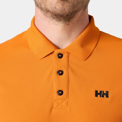 Detalle de Helly Hansen Polo a Deriva Uomo – Arancio infiammatorio, taglia XXL: stile sportivo e comfort quotidiano