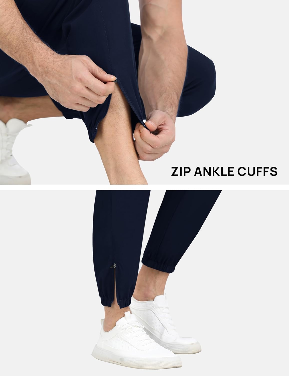 Detalle de MoFiz Jogginghose Herren – leichte Outdoor- und Wanderhose mit Schnell-Trocknung & Reißverschlusstaschen