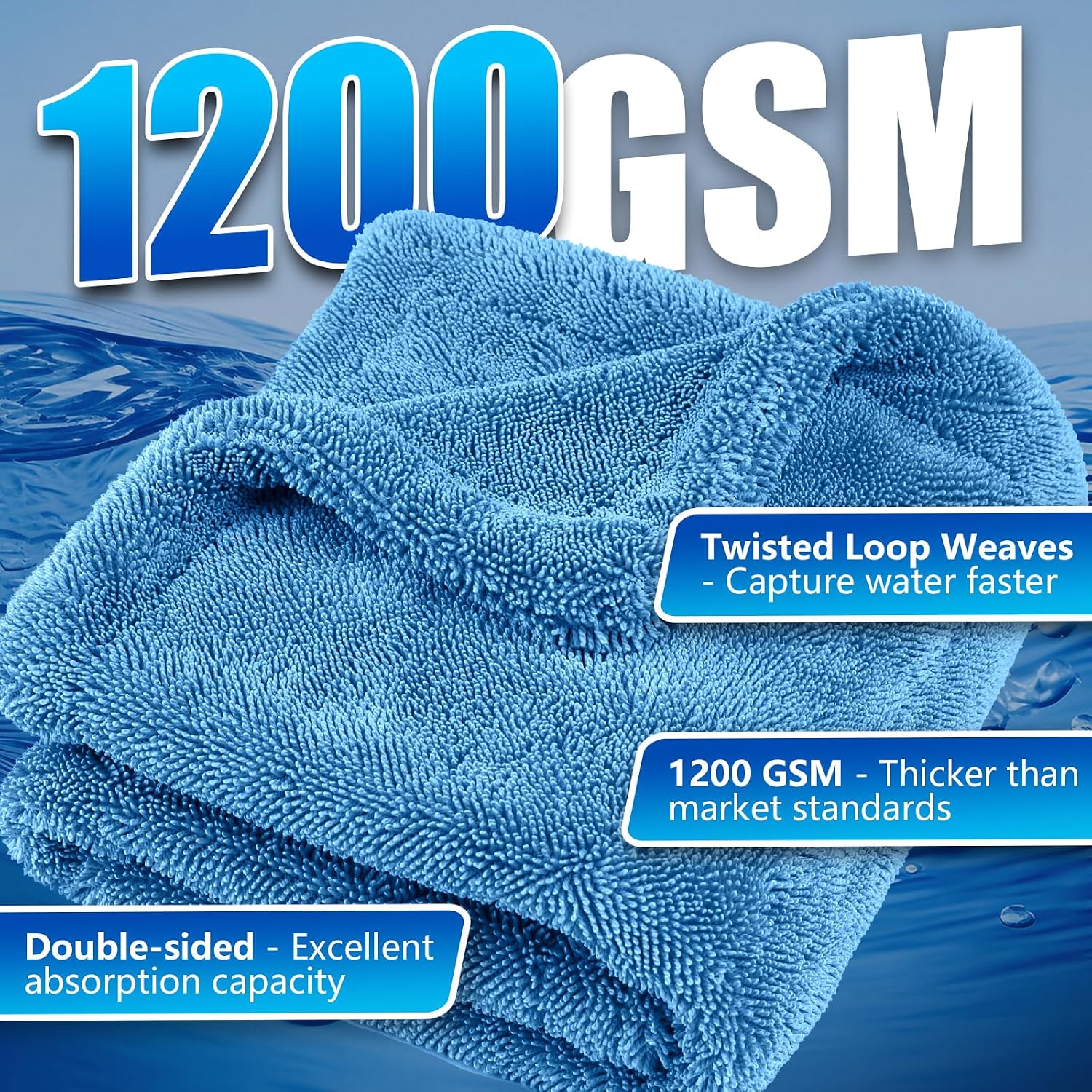 Thumbnail 1 de Airlab 1200GSM Extra Thick Absorbent Microfibre Drying Towel