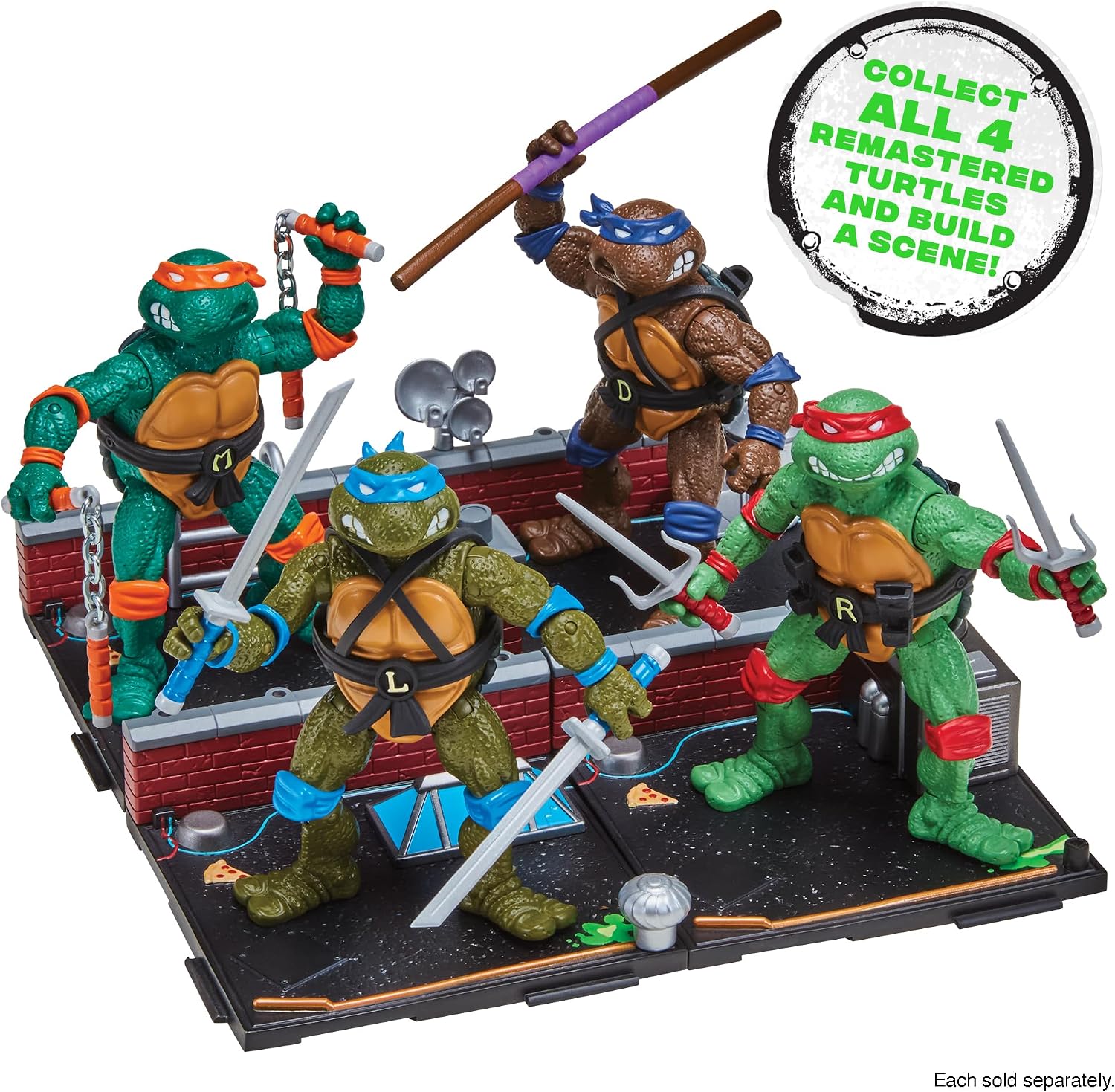 Detalle de TEENAGE MUTANT NINJA 81043 ミケランジェロ アクションフィギュア 1988年リマスター版