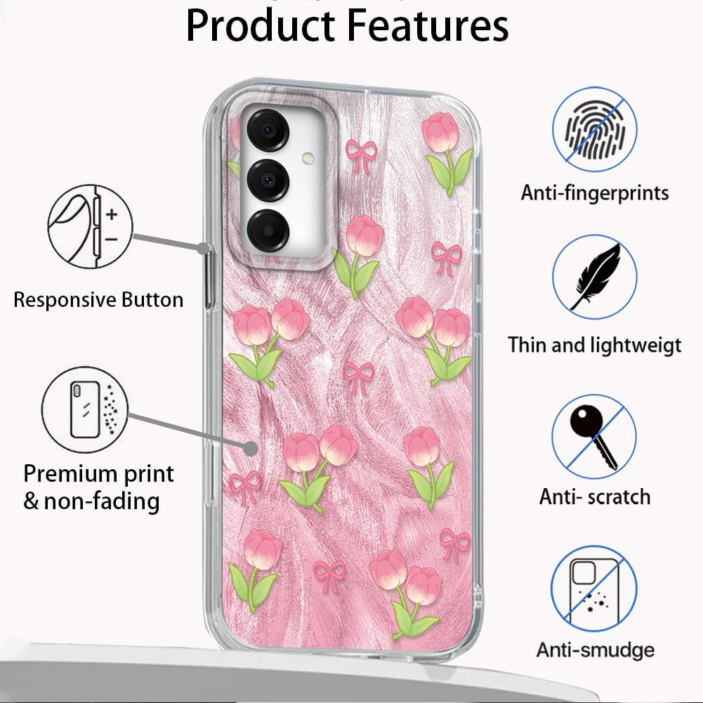 Thumbnail 2 de Tedyhulle Hülle für Samsung Galaxy A13 4G/5G & A04S – dünne TPU-Schutzhülle mit rosa Blumen-Design