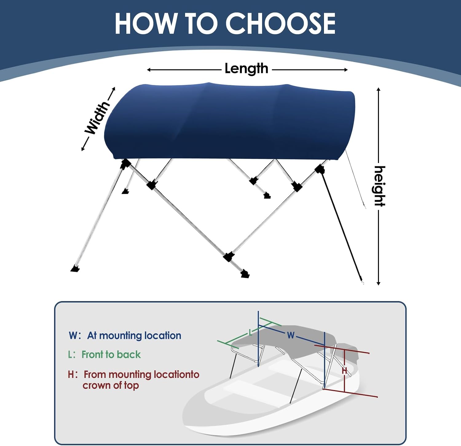 Detalle 2 de Bimini Boat Top 4-Bow