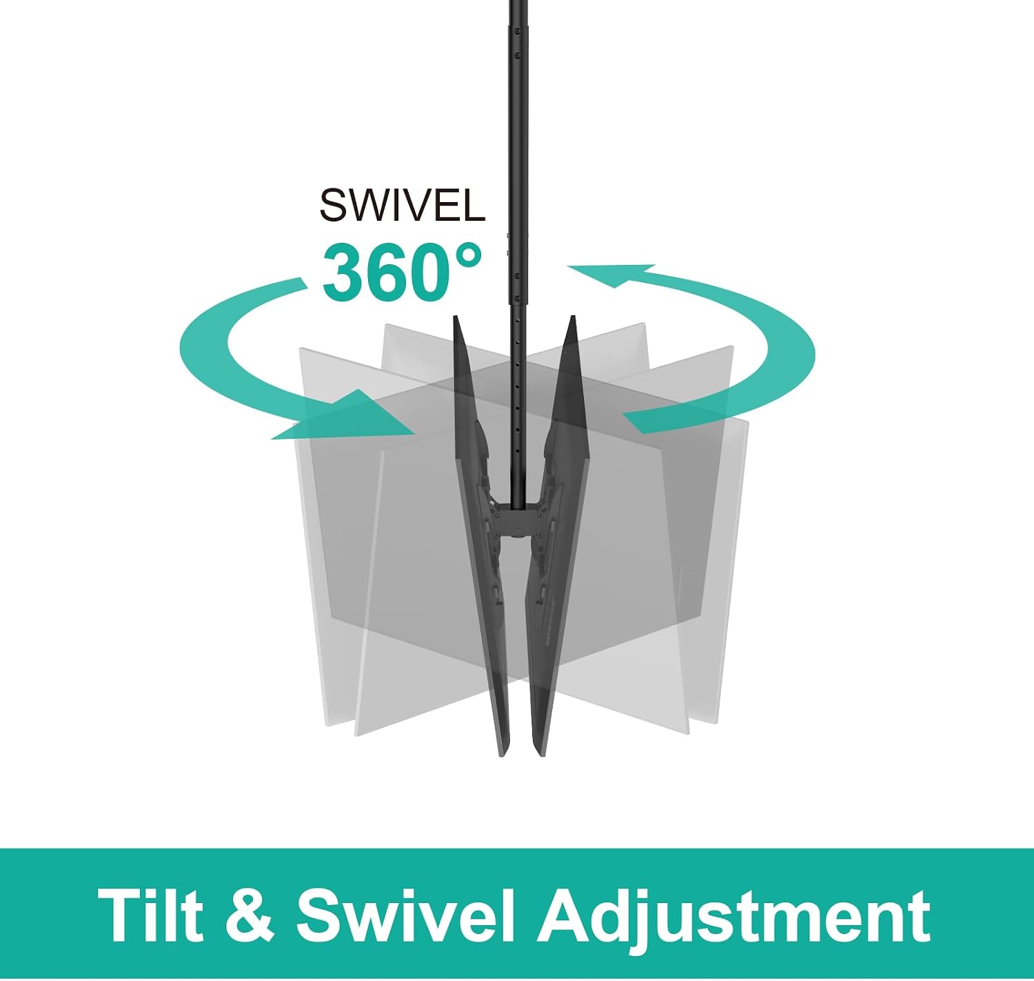Thumbnail 6 de WALI Dual Ceiling TV Mount for 43–86-Inch TVs