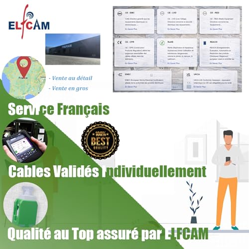 Thumbnail 6 de Elfcam câble fibre optique 10 m