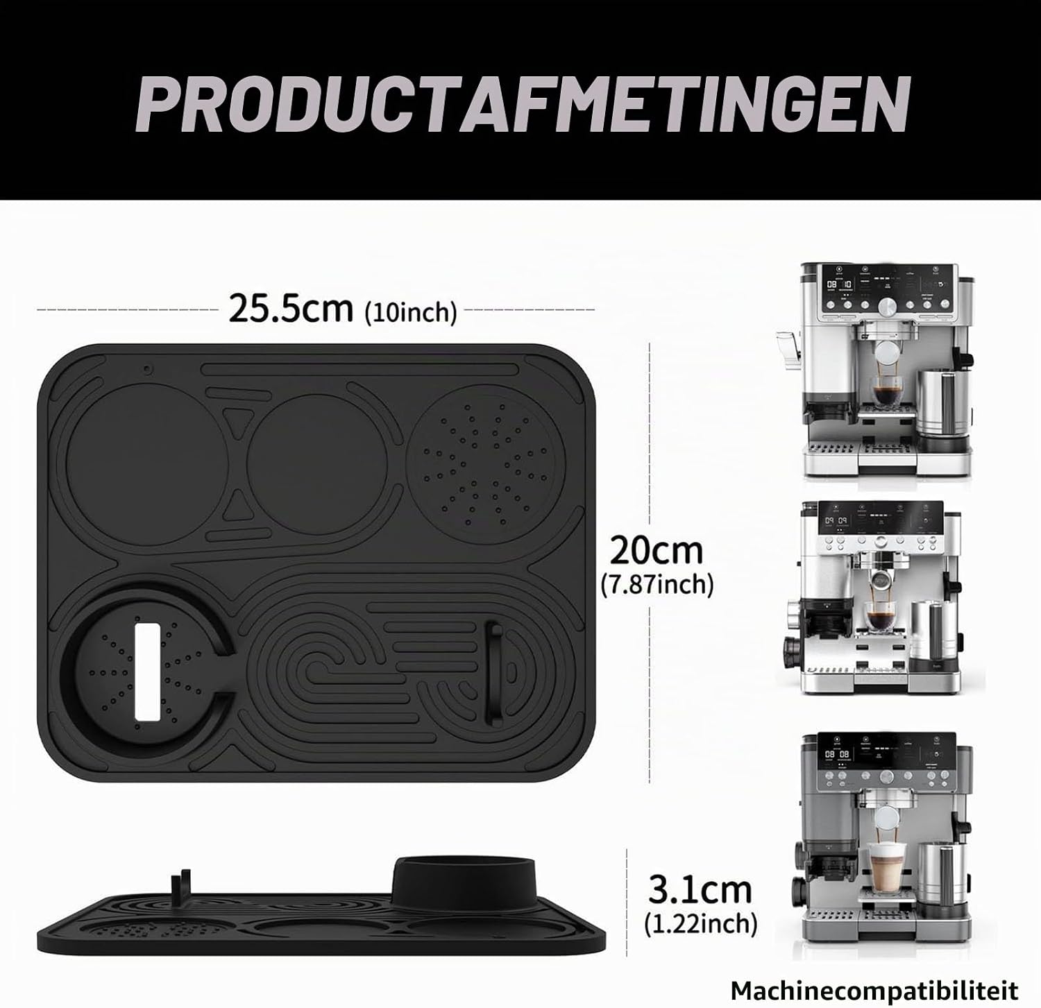 Detalle de HAIWILL Barista Matte für Ninja Luxe Cafe koffiemachinemat 60 x 40 cm