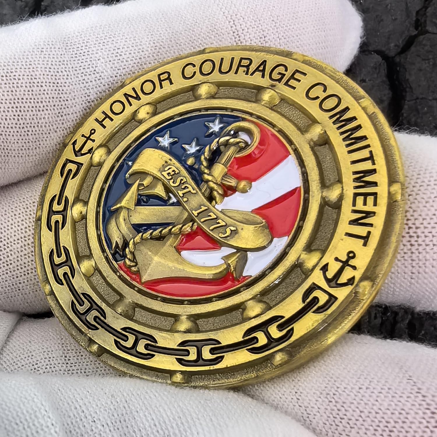 Detalle 2 de Sailor's Creed Challenge Coin 1.77-Inch