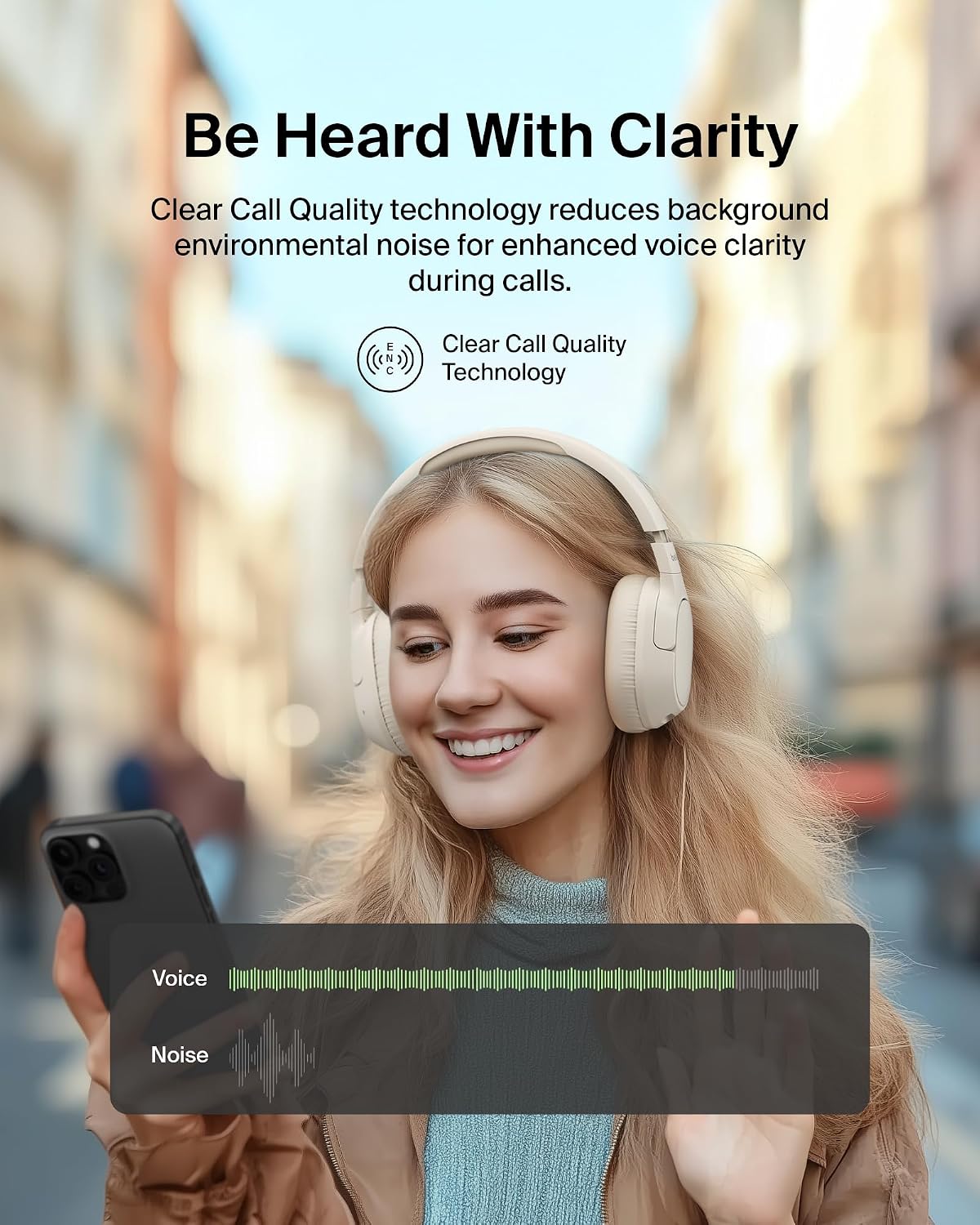 Thumbnail 3 de Belkin SoundForm Isolate Bluetooth Over-Ear Headphones (Hybrid Active Noise Cancelling) — Sand