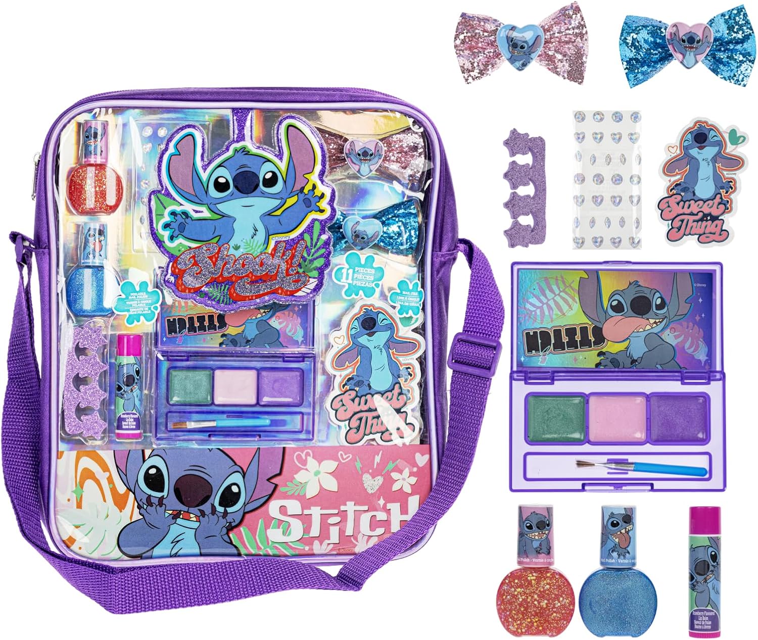 Detalle de Disney Stitch Bolso de Hombro con Maquillaje 3+
