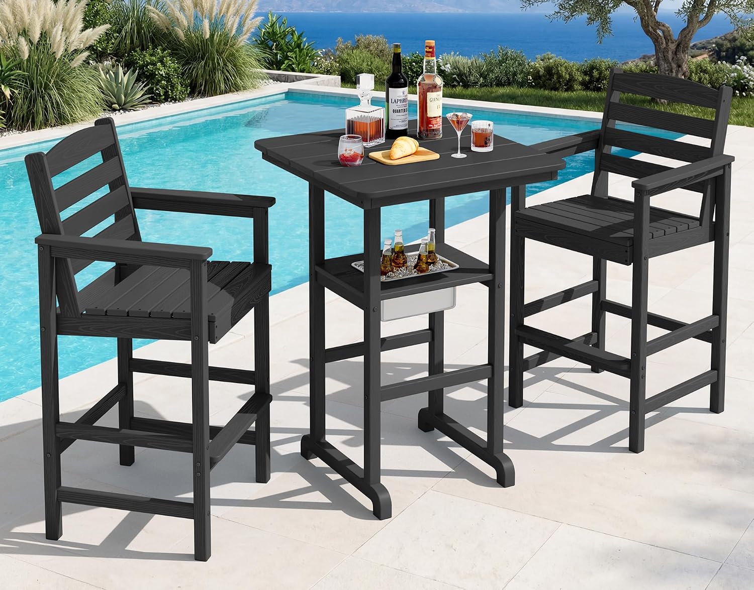 Detalle de SERWALL Outdoor Bar Set, HDPE