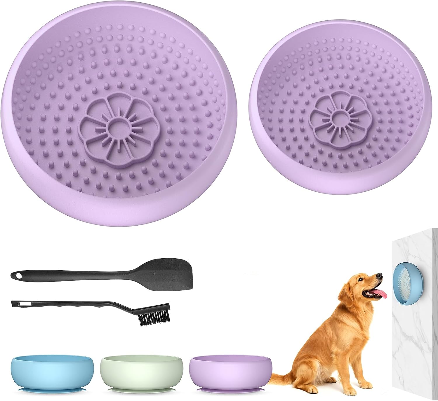 Detalle de Pawinner 2-in-1 slow feeder lick bowls