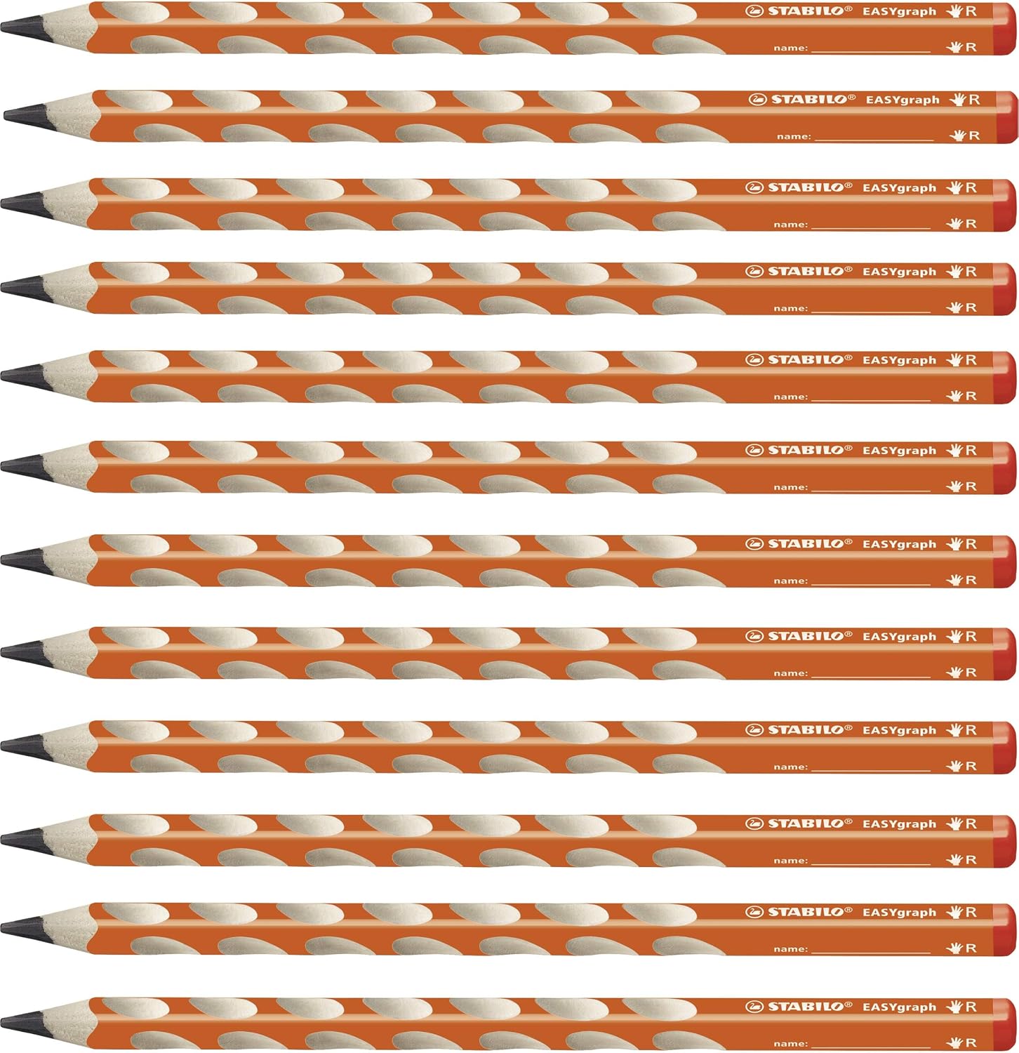 Detalle de STABILO EASYgraph Dreikant-Bleistift HB – petrol, 6er Pack, ergonomisch für Rechts- oder Linkshänder
