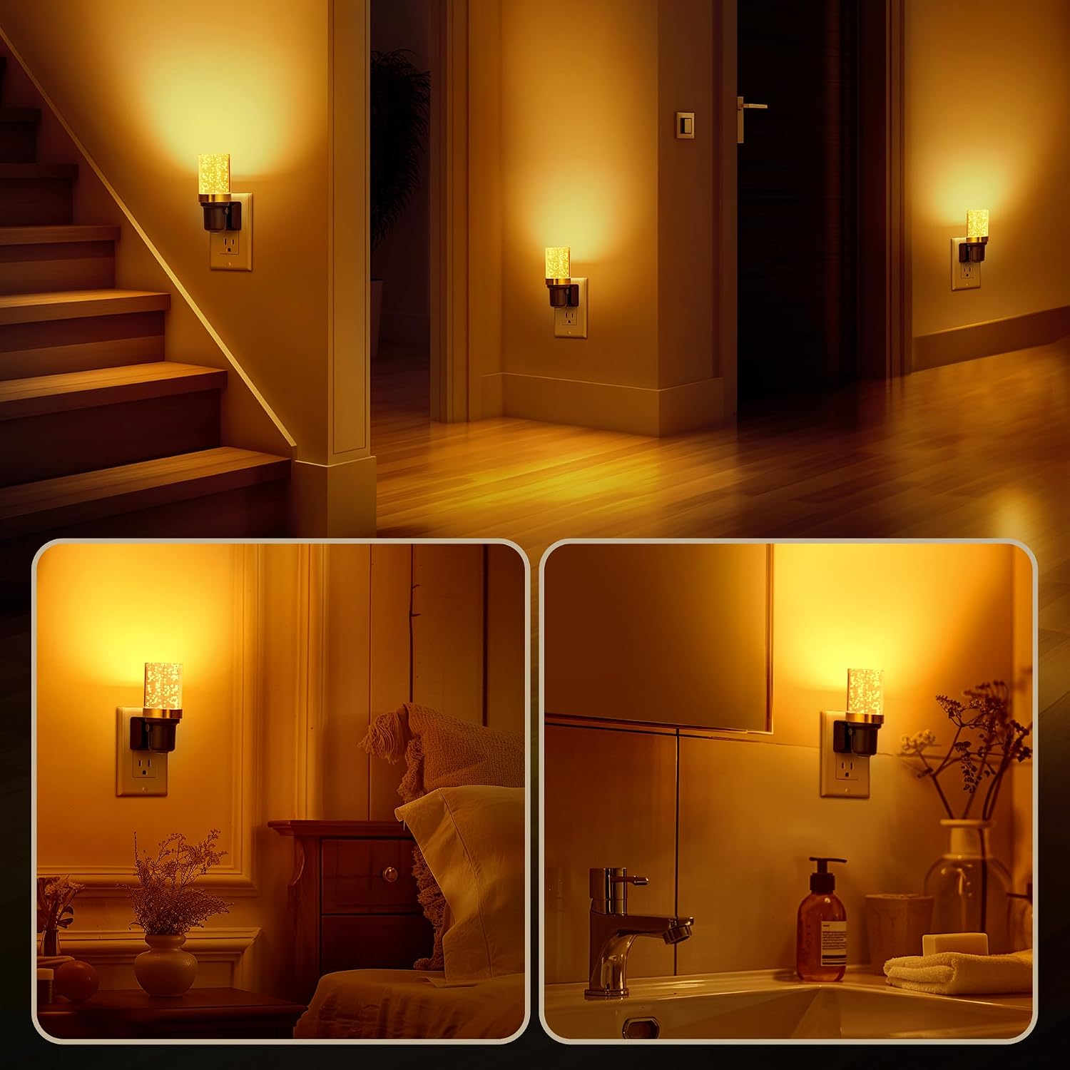 Detalle 2 de DORESshop WL220 LED Plug-In Night Light, Dimmable Amber Design
