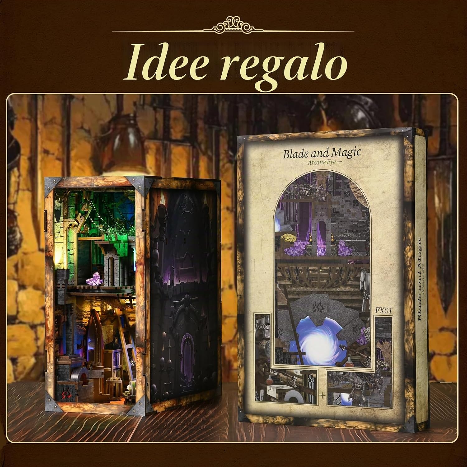 Thumbnail 4 de MiniCity Book Nook Kit di Blade and Magic: il tuo diorama in miniatura in legno 3D per casa delle bambole