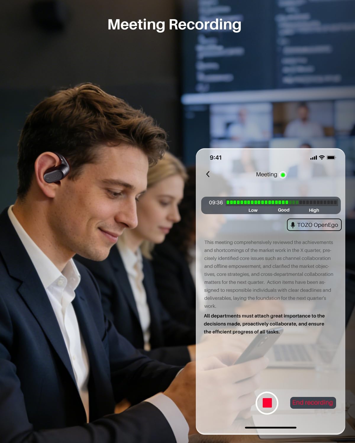 Thumbnail 4 de TOZO OpenWear Open Ear Kopfhörer, Bluetooth 5.3