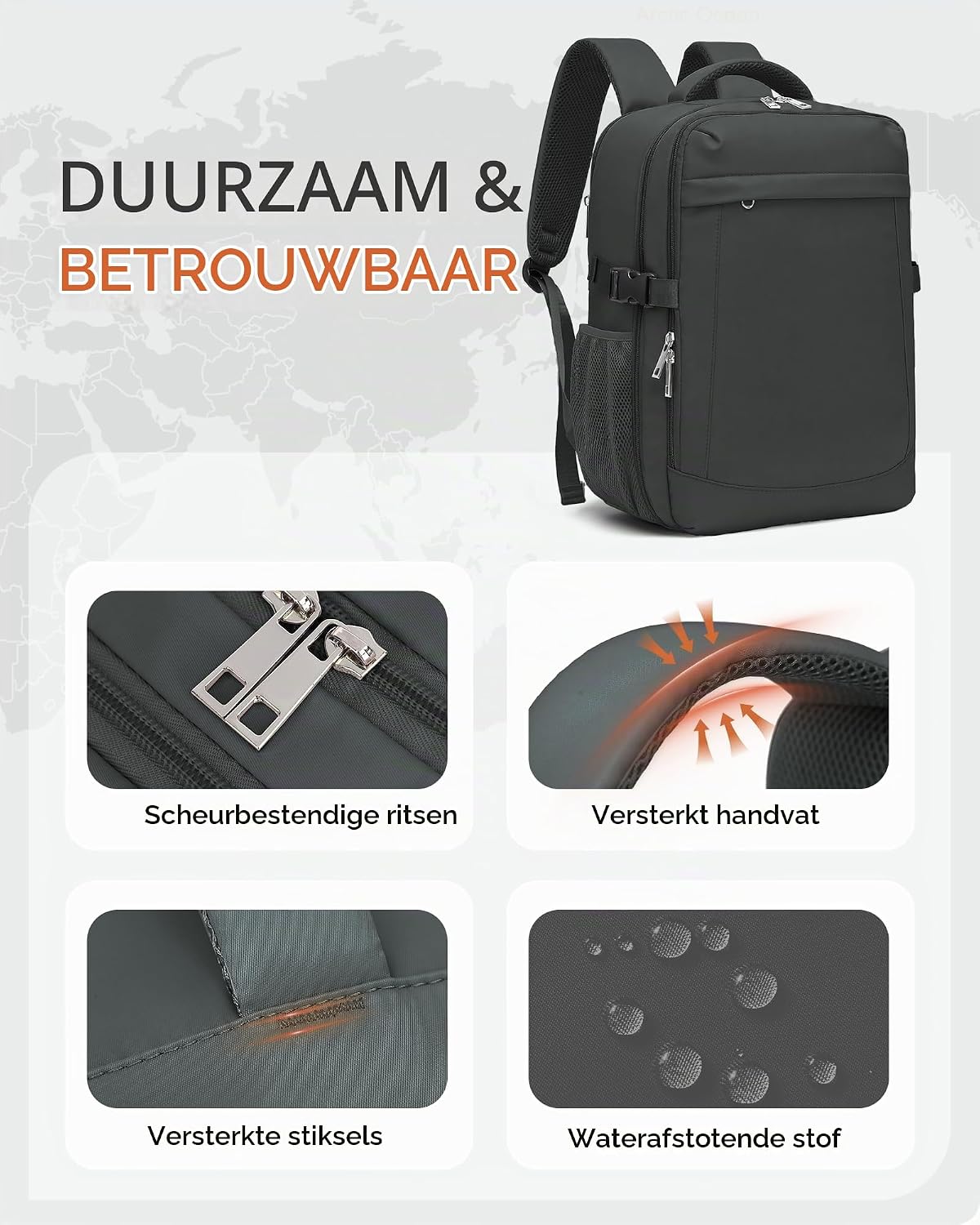 Thumbnail 6 de Yankony handbagagerugzak 40 x 30 x 20 cm, 24 liter met laptopvak