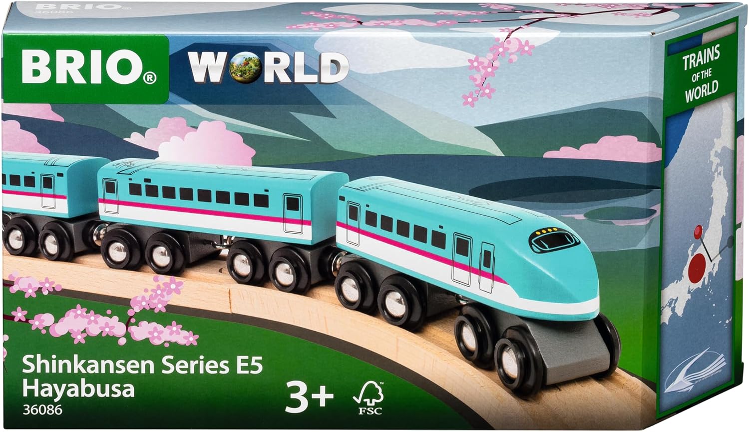 Detalle de BRIO World 36086 E5 Hayabusa – pociąg Shinkansen z dwoma członami silnikowymi