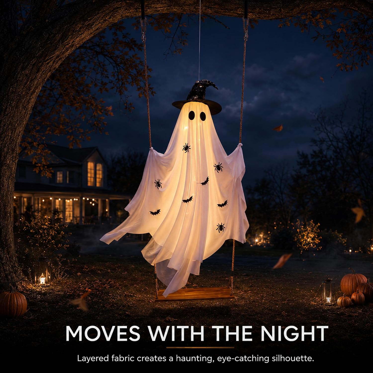 Detalle 2 de Halloween Hanging Ghost Decoration, 5.9 ft