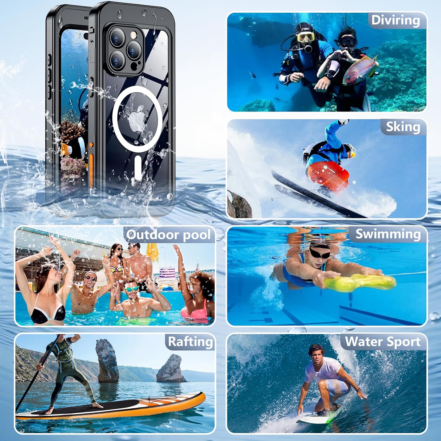 Thumbnail 5 de iPhone 15 Pro Max Underwater Camera Case 6.7"