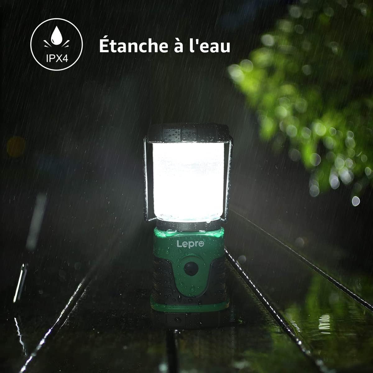 Thumbnail 5 de Lepro Mini Lampe de Camping portable 3 piles AA, 4 modes, IPX4 (2 pièces)