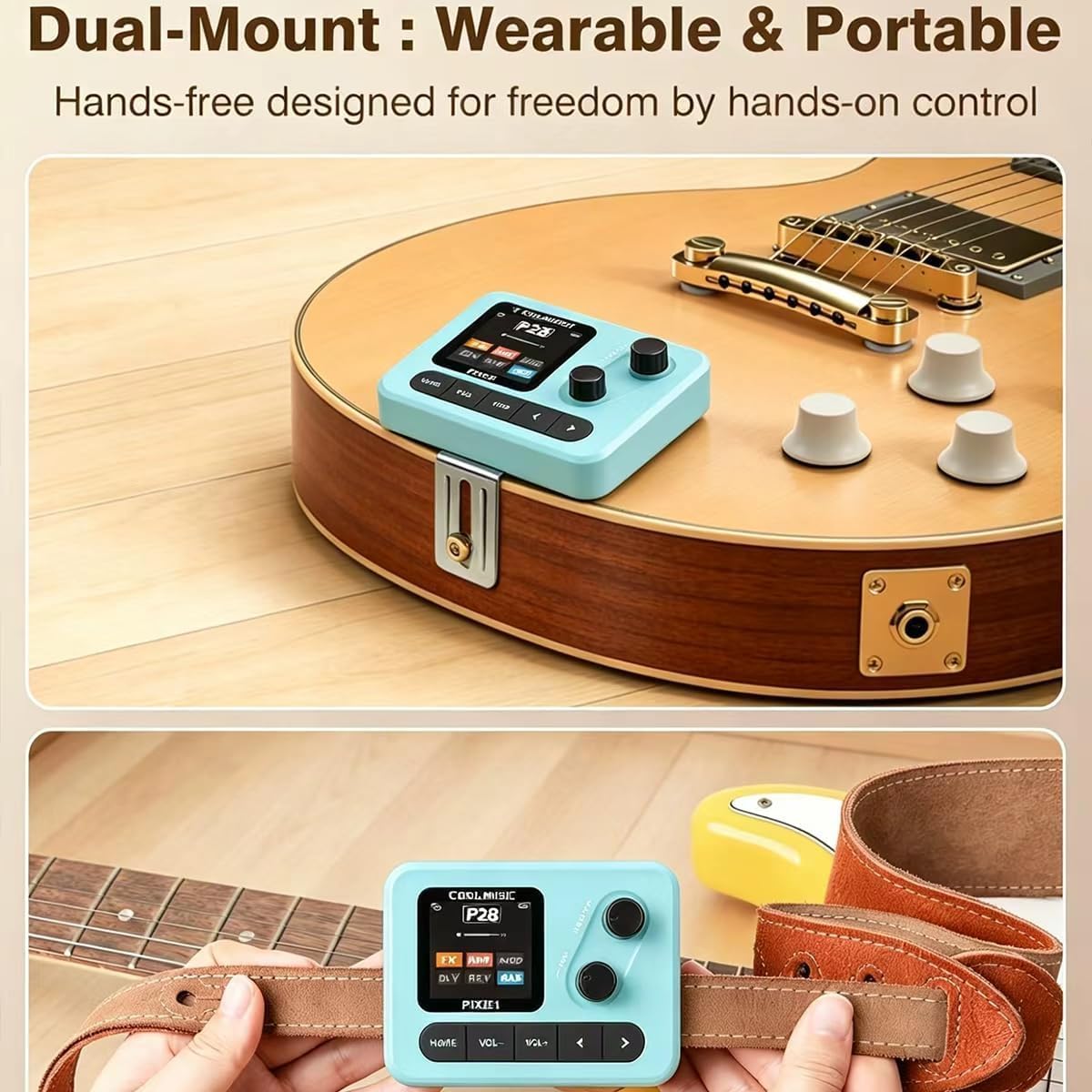 Thumbnail 4 de COOLMUSIC PIXIE1 Guitar Multi-Effects Pedal with IR Cab Simulation and USB OTG