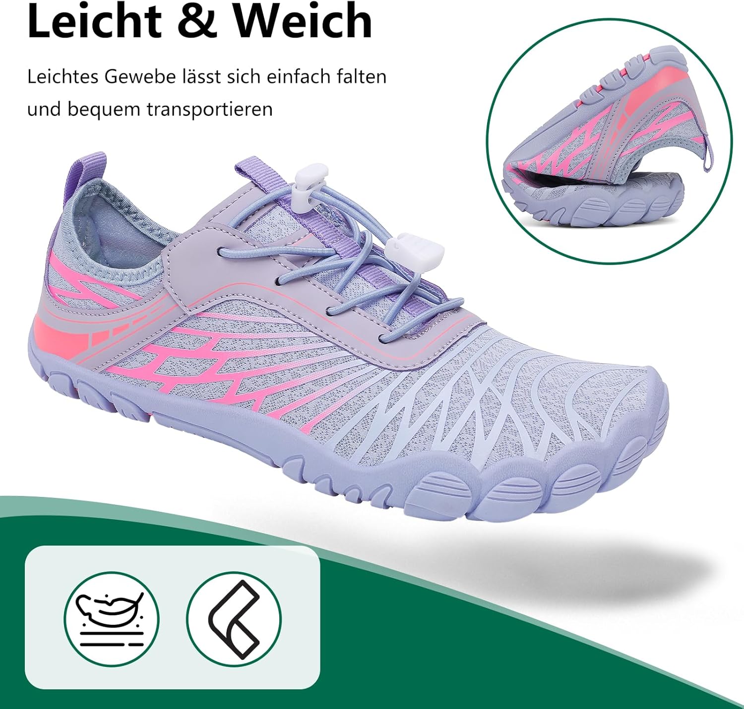 Thumbnail 6 de SAGUARO Damen Barfußschuhe Leicht & Atmungsaktiv mit Breiter Zehenbox, Gr. 35–43
