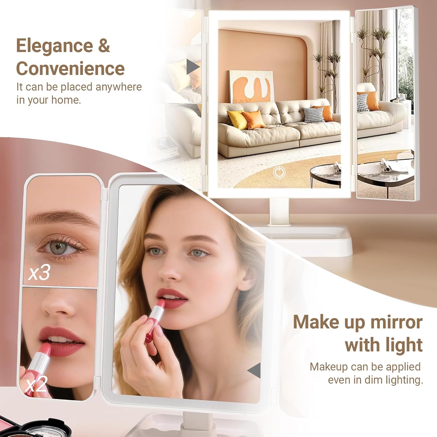 Thumbnail 6 de ACETEND Vanity Mirror With Lights 3X/2X/1X