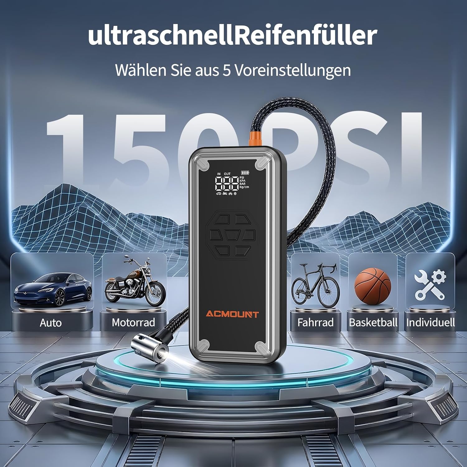 Detalle 2 de Acmount W160 Starthilfe Powerbank 7000A