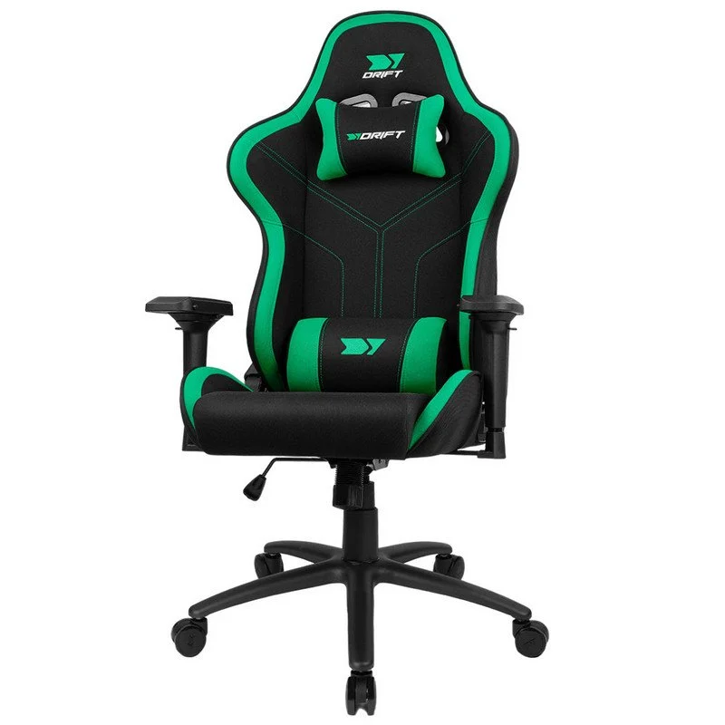Thumbnail 3 de Drift DR110: Silla Gaming negra/verde para sesiones largas con ajustes 4D y base sólida