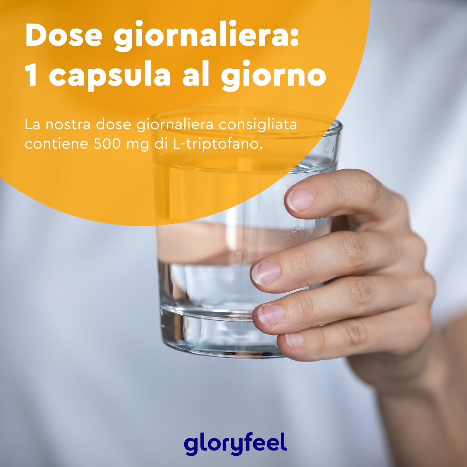 Detalle de L-Triptofano 500 mg da fermentazione vegetale da Fermentazione Vegetale – integratore in capsule da 240 per dormire