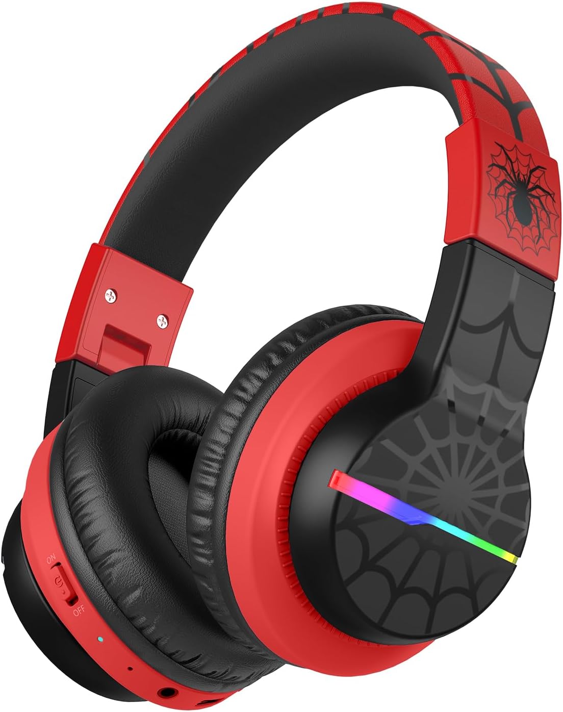 Detalle de iClever BTH12 Kids Bluetooth Headphones with LED Lights and 85-Hour Playtime