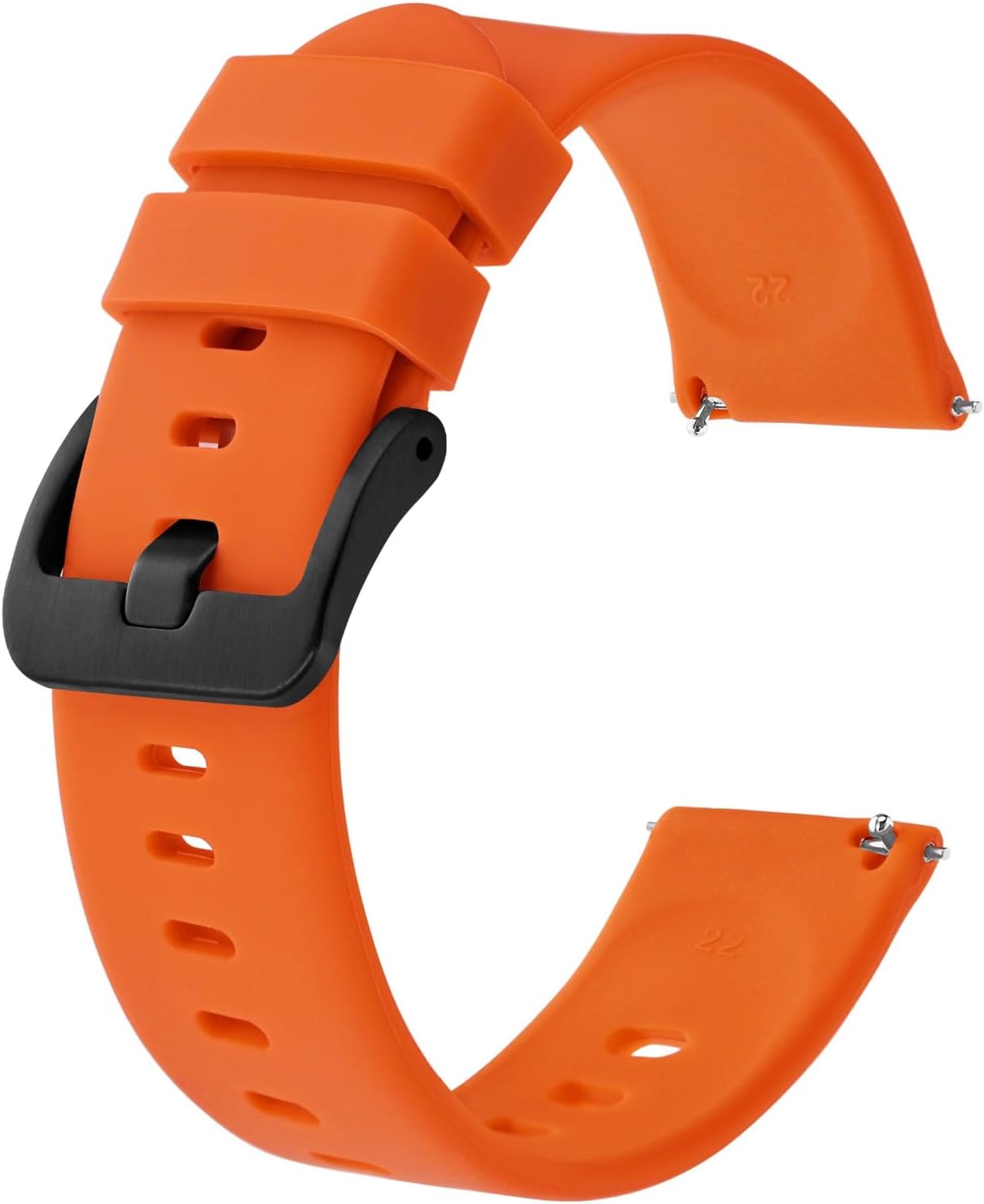Detalle de BISONSTRAP Silikon-Uhrenarmband, Leichtgewicht mit Schnellverschluss 14–22 mm