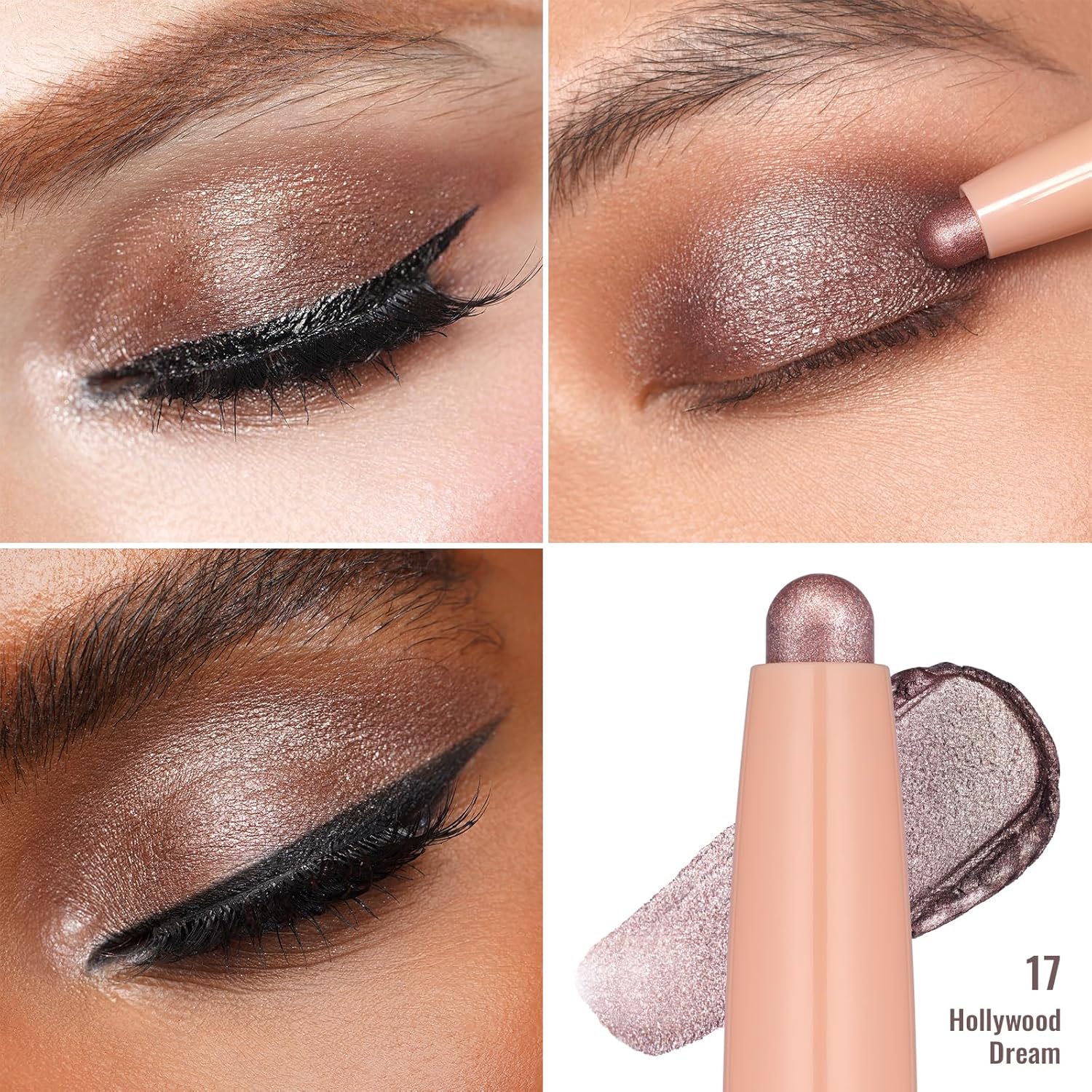 Thumbnail 2 de Oulac Ombretto in Stick Grigio Hollywood Dream (3,8 g) ad alta pigmentazione, finitura metallica e waterproof