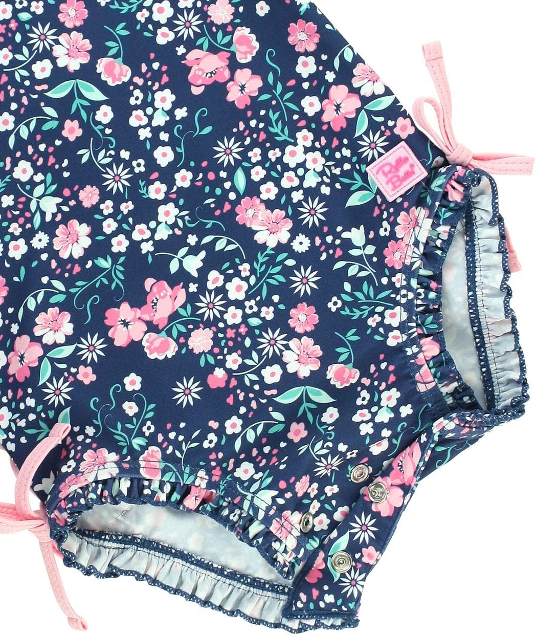 Thumbnail 6 de RuffleButts Baby Girls UPF 50+ Floral Rash Guard One-Piece with Zipper