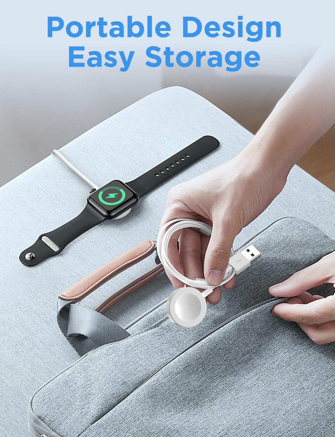 Thumbnail 6 de Chargeur magnétique USB pour Apple Watch 2026 Amélioré – câble portable iWatch, compatible Series 11 à 1