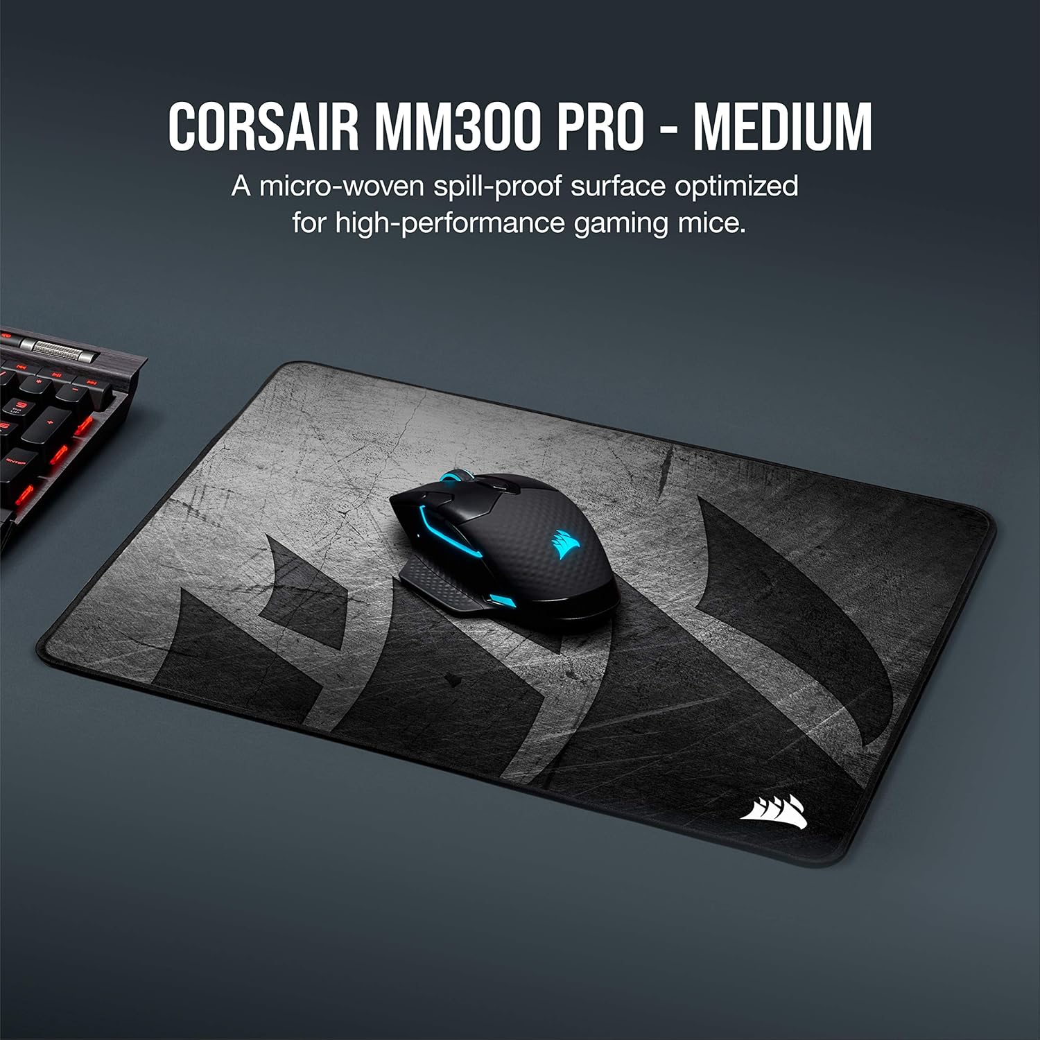 Thumbnail 2 de Corsair MM300 PRO CH-9413631-WW Medium Spill-Proof Gaming Mouse Pad